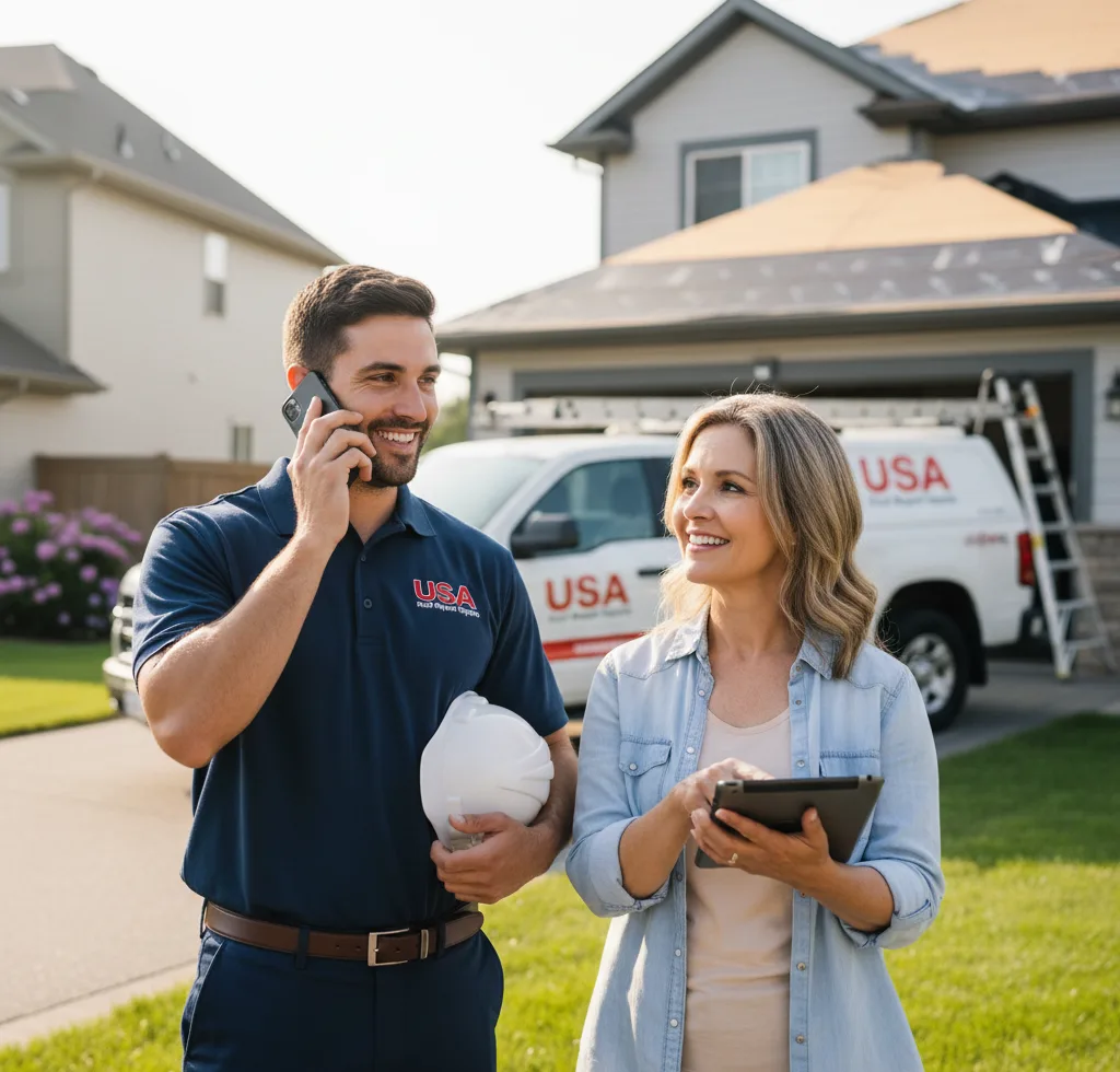 USA Roof Repair Experts customer support in Schulenburg